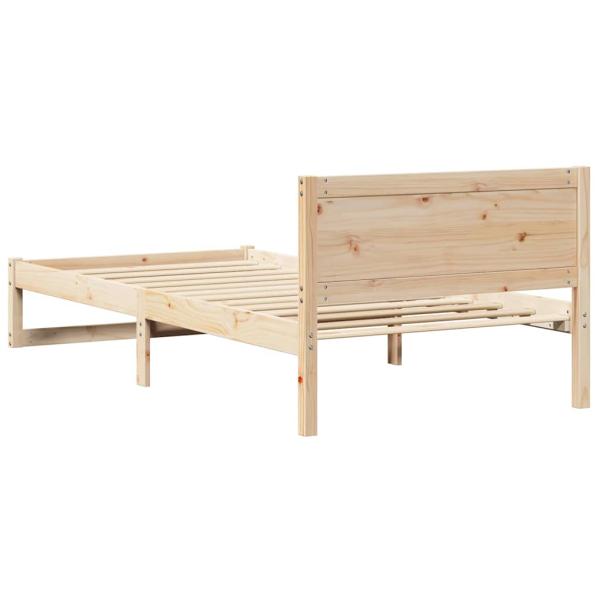 Bettrahmen Natur Massivholz Kiefer 90 x 190 cm Umwandelbar