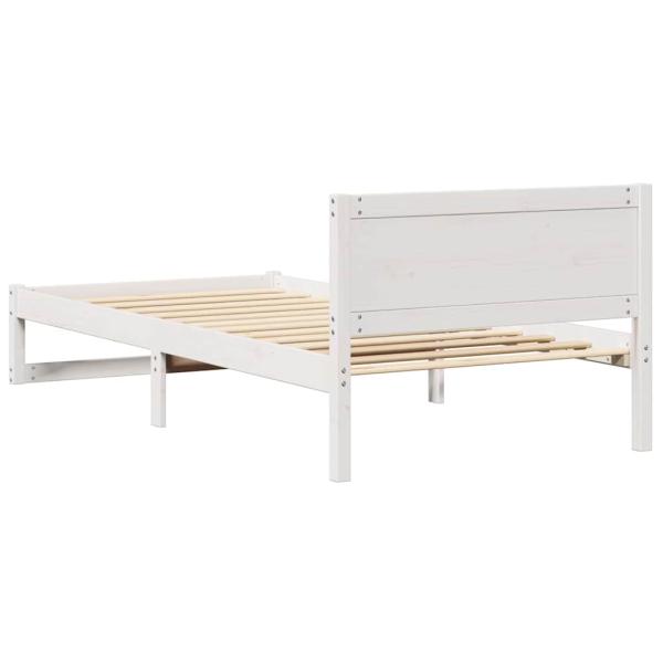 Bettgestell Weiß Massivholz Kiefer 75 x 190 cm Langlebig