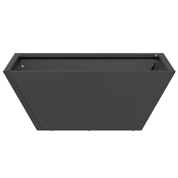 Metallpflanzgefäß Schwarz Metall 40 x 40 x 15 cm Pflanzgefäße