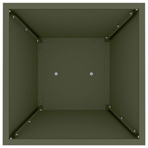 Pflanzenständerset Olivgrün Metall 35 x 35 x 73 cm