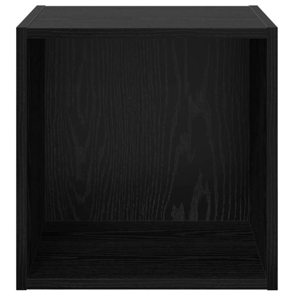 Wandregale 2 Stück Schwarz Eiche 37x37x37 cm Holzwerkstoff