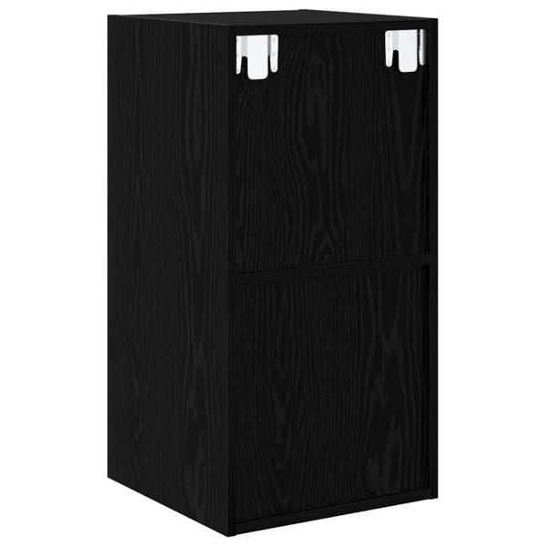 Wandmontierter TV-Schrank Schwarz Eiche 37x37x72 cm Engineering Holz