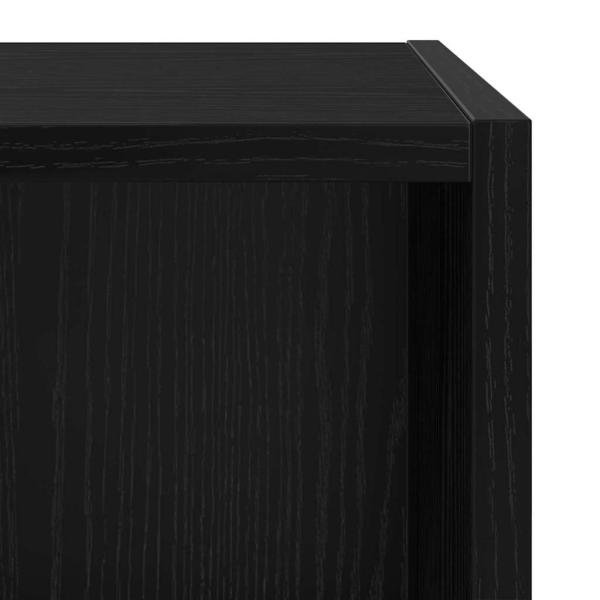Wandmontierter TV-Schrank Schwarz Eiche 37x37x72 cm Engineering Holz