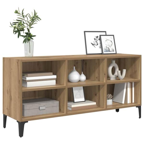 TV Stand Artisan Eiche Verleimtes Holz, Metall Mittel TV Stand