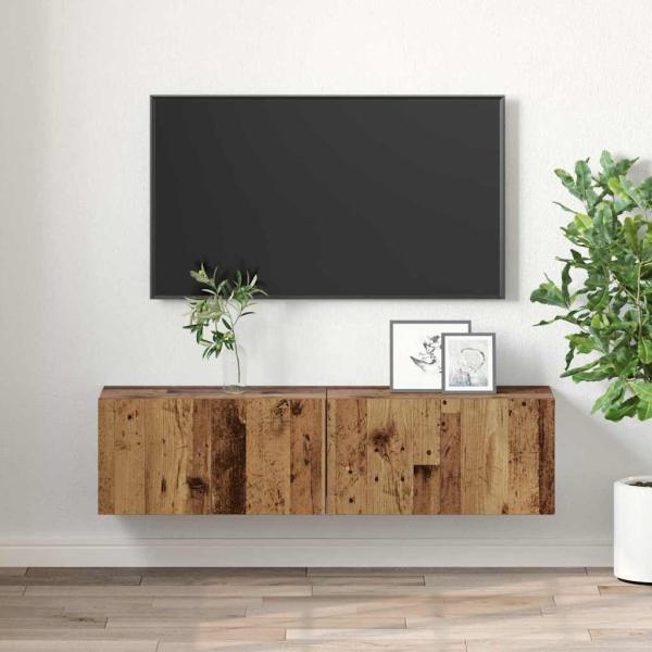 TV-Schranksystem Altes Holz Massivholz Altholz Mittel TV-Schrank