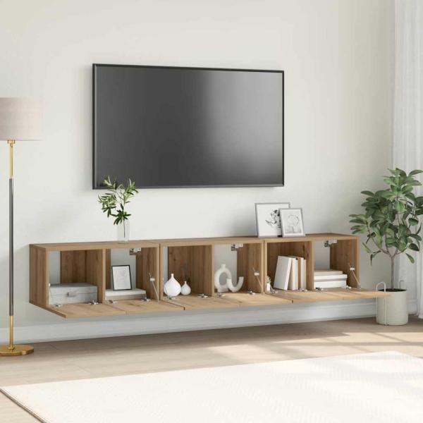 ARDEBO.de - TV-Schranksystem Artisan Eiche MDF, Furnier Mittel TV-Schrank