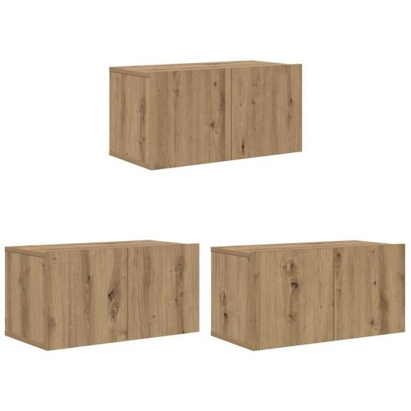 TV-Schranksystem Artisan Eiche MDF, Furnier Mittel TV-Schrank