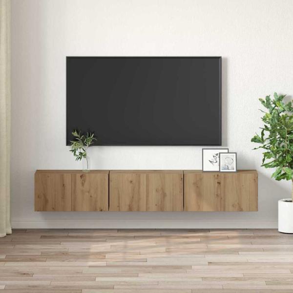 TV-Schranksystem Artisan Eiche MDF, Furnier Mittel TV-Schrank