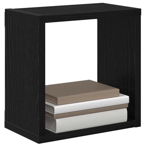 Wandregale Schwarz-Eiche MDF 26 x 15 x 26 cm Wandregale