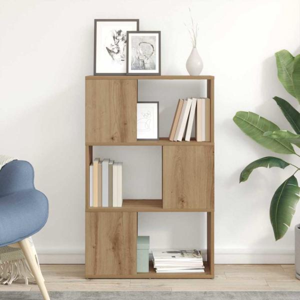 ARDEBO.de - Bücherständer Eichenholz Holzwerkstoff 60 x 24 x 94 cm