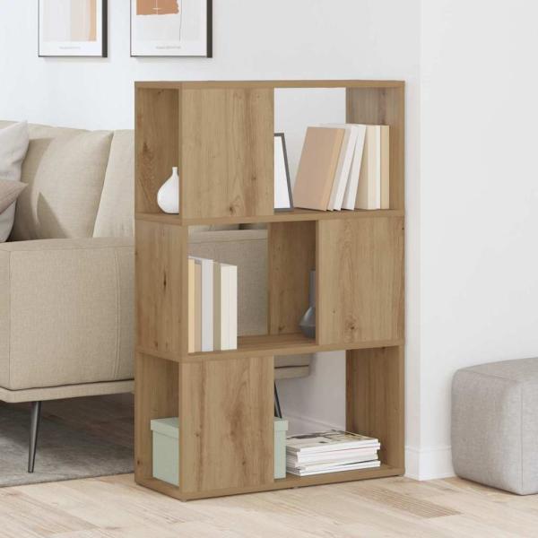 Bücherständer Eichenholz Holzwerkstoff 60 x 24 x 94 cm