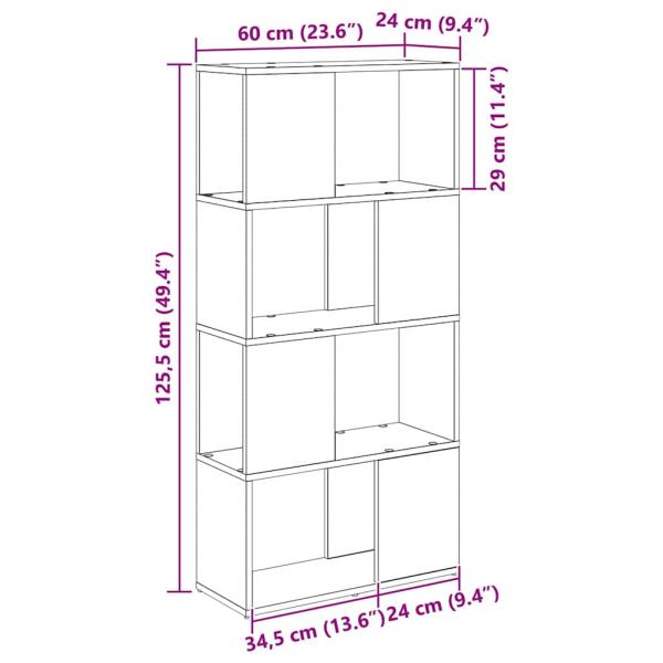 Stauraum Einheit Altholz MDF 60 x 24 x 124 cm Stauraum Einheit