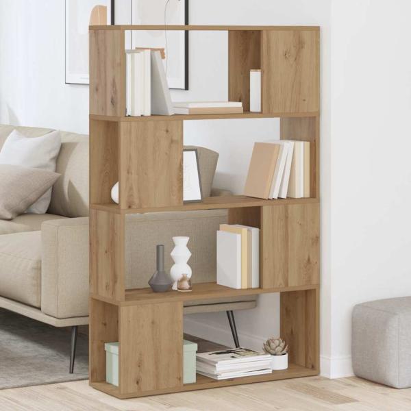 Bücherregal Handgefertigte Eiche Ingenieurholz 80 x 24 x 124 cm