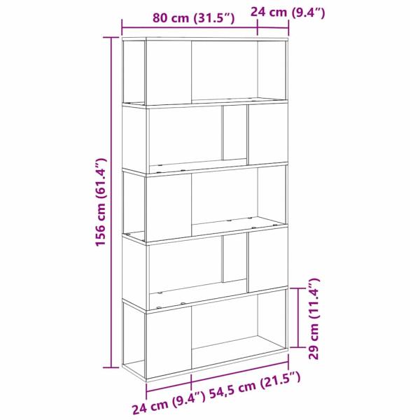 TV Stand Artisan Oak Chipboard 80 x 24 x 155 cm TV Stand