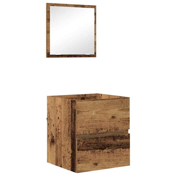 Badezimmer Aufbewahrungsschrank Verwittertes Holz MDF mit Holzfurnier
