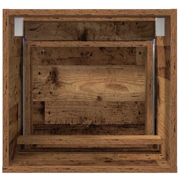 Badezimmer Aufbewahrungsschrank Verwittertes Holz MDF mit Holzfurnier