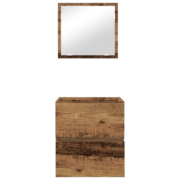 Badezimmer Aufbewahrungsschrank Verwittertes Holz MDF mit Holzfurnier