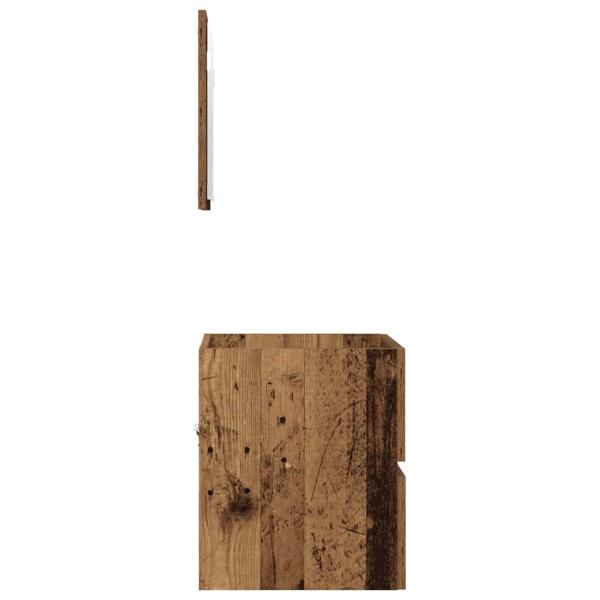 Badezimmer Aufbewahrungsschrank Verwittertes Holz MDF mit Holzfurnier