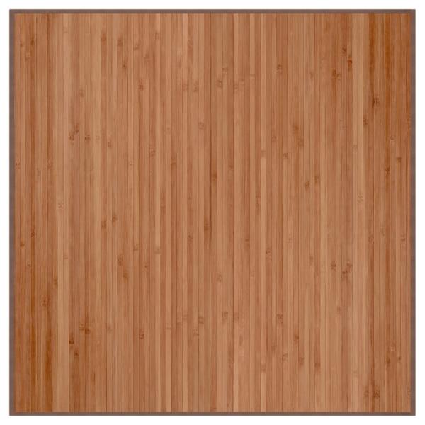 Teppich Quadratisch Natur 100x100 cm Bambus