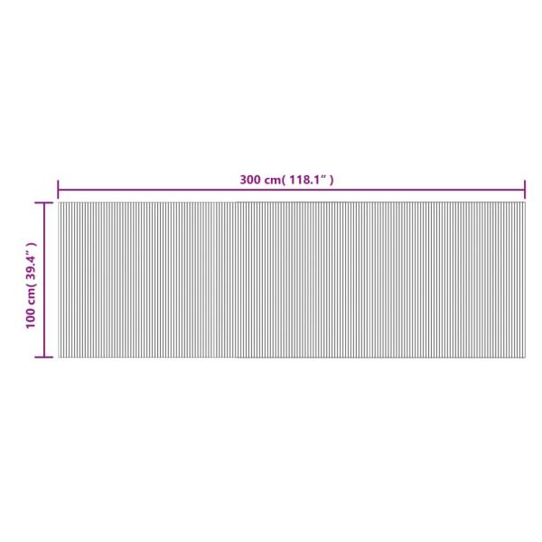ARDEBO.de - Teppich Rechteckig Natur 100x300 cm Bambus