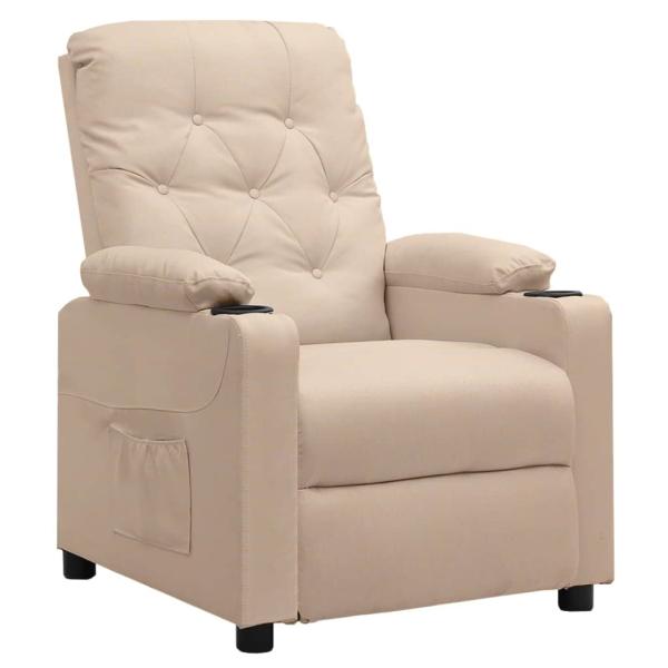 Relaxsessel Creme Stoff