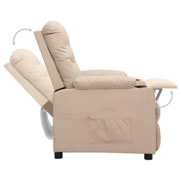 Relaxsessel Creme Stoff