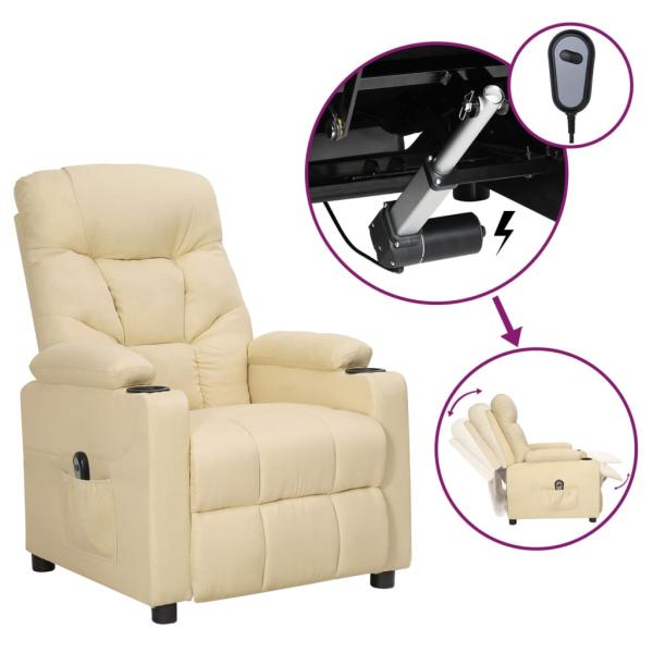 ARDEBO.de - Relaxsessel Elektrisch Creme Stoff