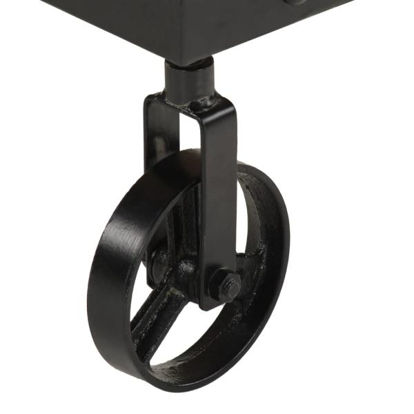 Couchtisch mit Rollen Massivholz Mango 100x55x26 cm