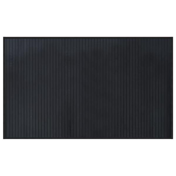 Teppich Rechteckig Schwarz 60x100 cm Bambus