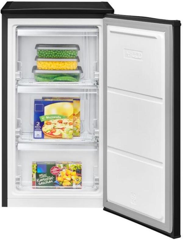 Bomann GS 7256 Stand Gefrierschrank, 45 cm breit, 60 L, 3 Gefrierklappfächer, schwarz