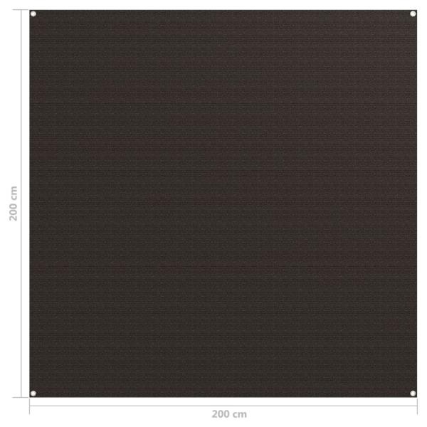 Zeltteppich 200x200 cm Braun