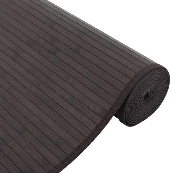 Teppich Rechteckig Dunkelbraun 80x200 cm Bambus