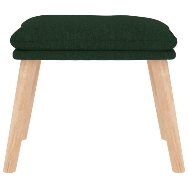 Relaxsessel mit Hocker Dunkelgrün Stoff
