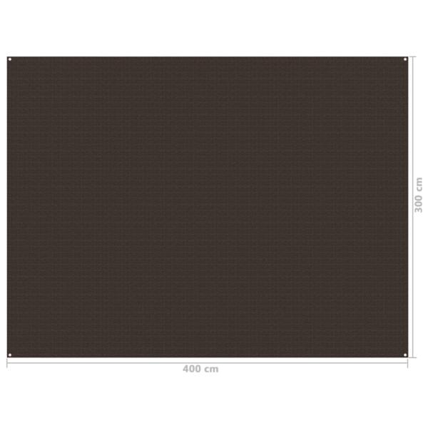 Zeltteppich 300x400 cm Braun