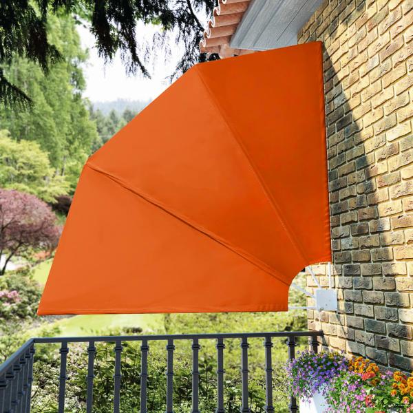 ARDEBO.de - Faltbarer Balkonfächer Terracotta-Rot 210×210 cm