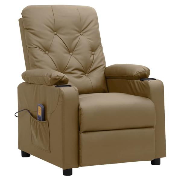 ARDEBO.de - Massagesessel Cappuccino-Braun Kunstleder
