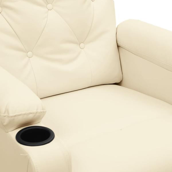 Relaxsessel Creme Kunstleder