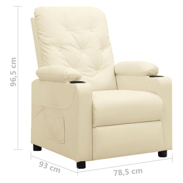 Relaxsessel Creme Kunstleder