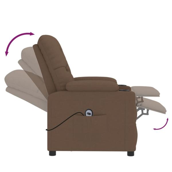 Relaxsessel Elektrisch Braun Stoff