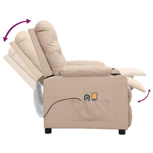 Massagesessel Elektrisch Creme Stoff