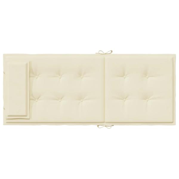 Hochlehner-Auflagen 2 Stk. Creme Oxford-Gewebe