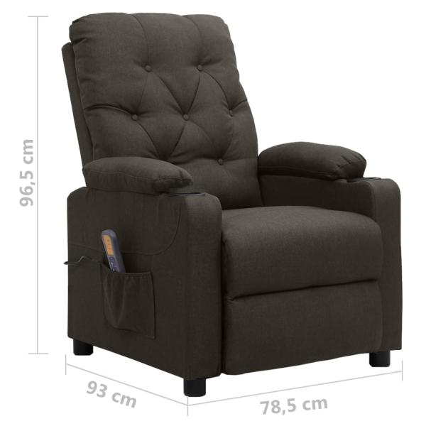 Massagesessel mit Aufstehhilfe Taupe Stoff