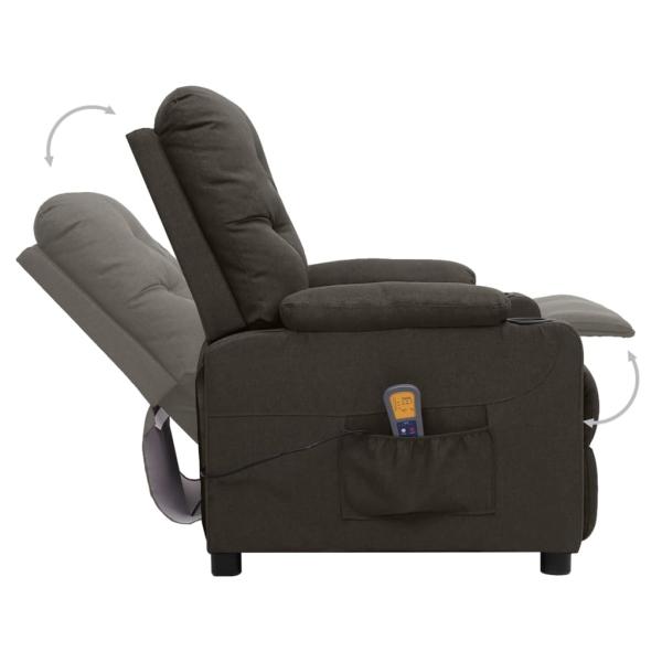 Massagesessel mit Aufstehhilfe Taupe Stoff