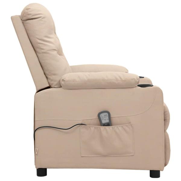 Massagesessel Creme Stoff
