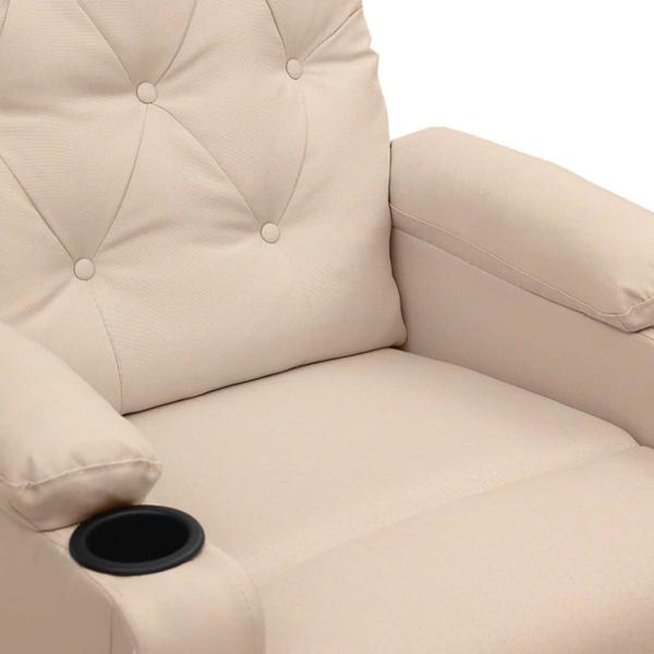 Massagesessel Creme Stoff