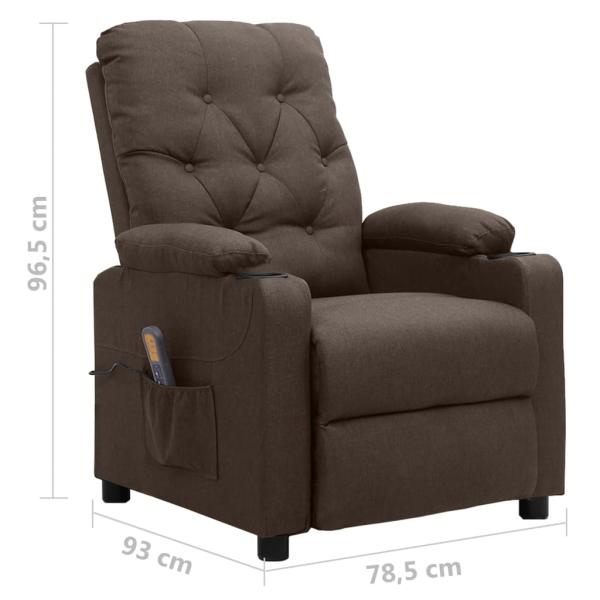 Massagesessel Braun Stoff