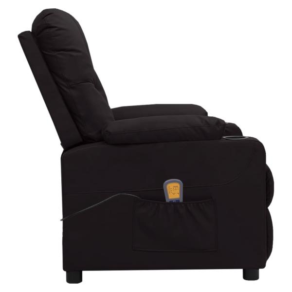 Massagesessel mit Aufstehhilfe Schwarz Kunstleder