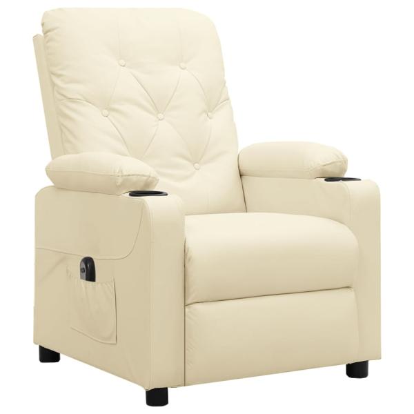 Relaxsessel Elektrisch Creme Kunstleder