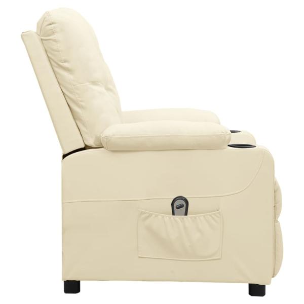 Relaxsessel Elektrisch Creme Kunstleder