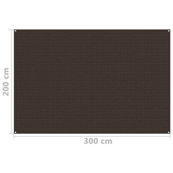 Zeltteppich 200x300 cm Braun